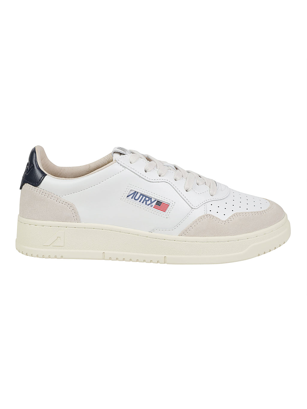 A1UNAULMLS28LEAT/SUEDE WHT/BLUE AUTRY