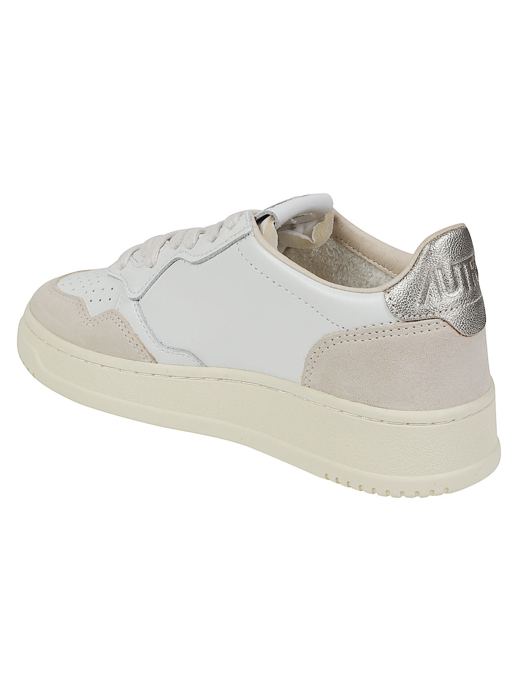 A1UNAULWLS75LEAT/SUEDE WHT/GOLD AUTRY