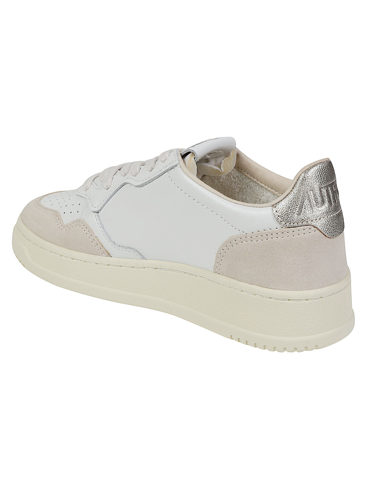 A1UNAULWLS75LEAT/SUEDE WHT/GOLD AUTRY