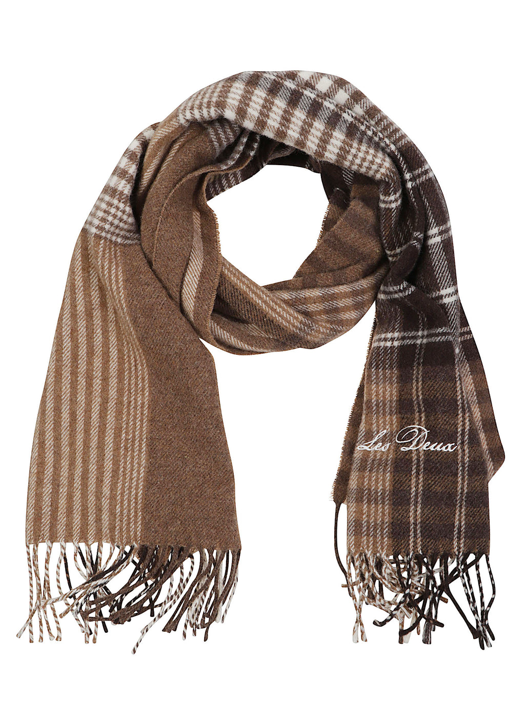 SIGNATURE PATCHWORK CHECK SCARF867 Les Deux