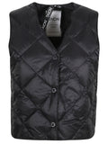 "SINGLE SNAP BUTTON" V NECK SHORT DOWN GILET 