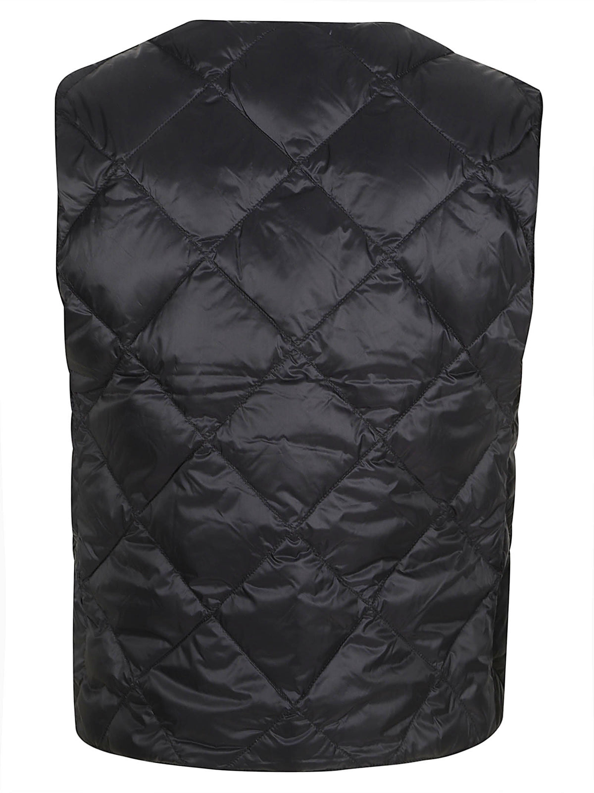 "SINGLE SNAP BUTTON" V NECK SHORT DOWN GILET 