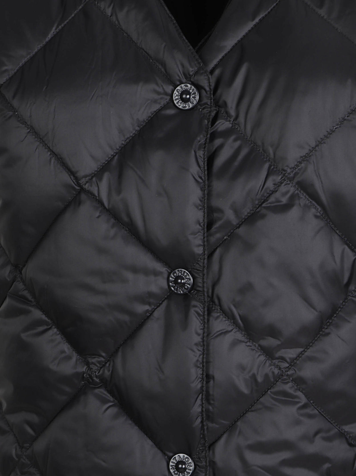 "SINGLE SNAP BUTTON" V NECK SHORT DOWN GILET 