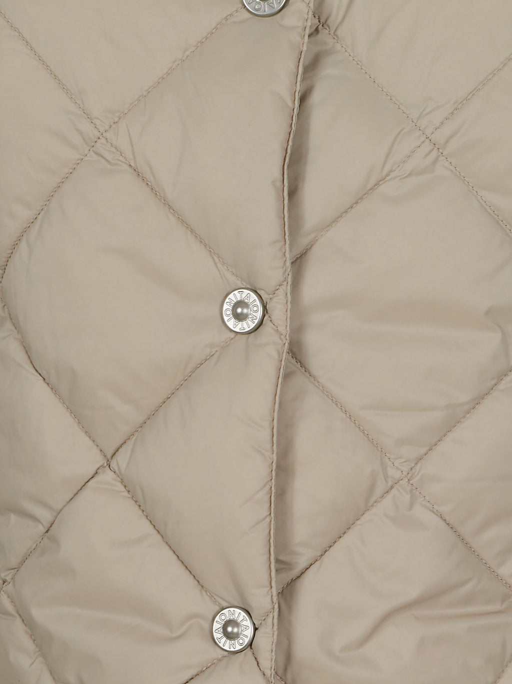 "SINGLE SNAP BUTTON" V NECK SHORT DOWN GILET 