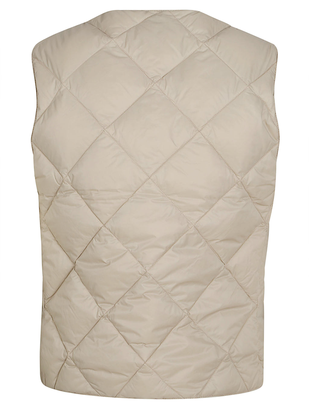 "SINGLE SNAP BUTTON" V NECK SHORT DOWN GILET 